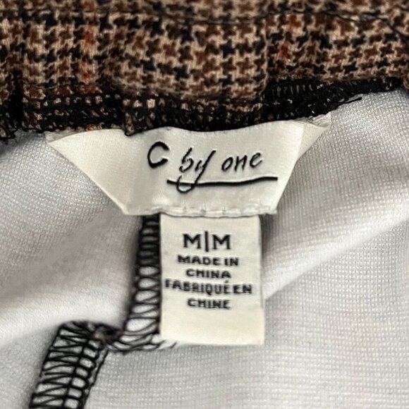 Jogger Style Dress Pants (2 pairs) Black/White Checked & Brown/Beige Tartan (M) - Picture 2 of 15